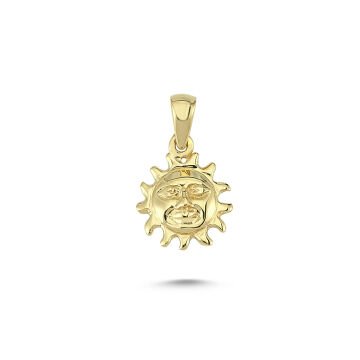 Beelo Gold 14K Altın Güneş Kolye Ucu