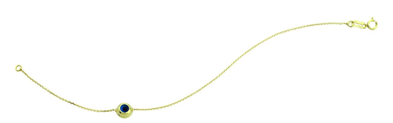 Beelo Gold 14K Altın   Mineli  Nazar  Bileklik