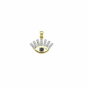 Beelo Gold 14K Altın Kirpik Nazar Göz Kolye Ucu