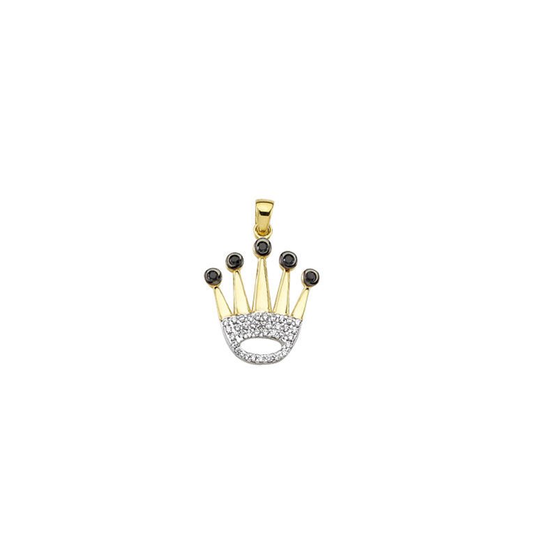 Beelo Gold 14K Altın Kral Taç Kolye Ucu