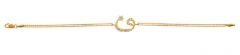 Beelo Gold 14K Altın Taşlı Yıldız Vav Bileklik BGBL042