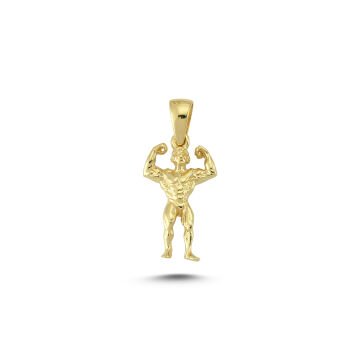 Beelo Gold 14K Altın Body Bulding Kolye Ucu