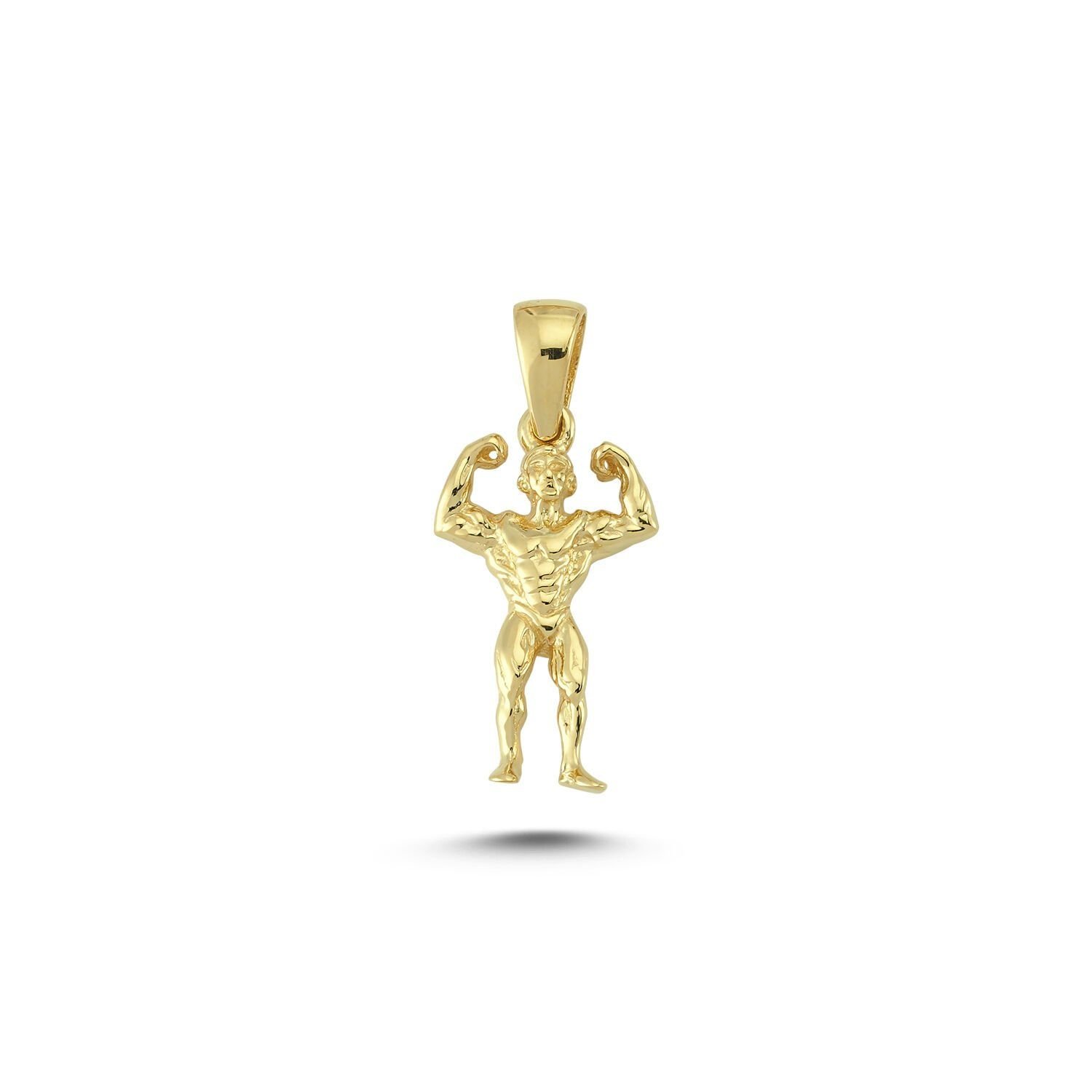 Beelo Gold 14K Altın Body Bulding Kolye Ucu