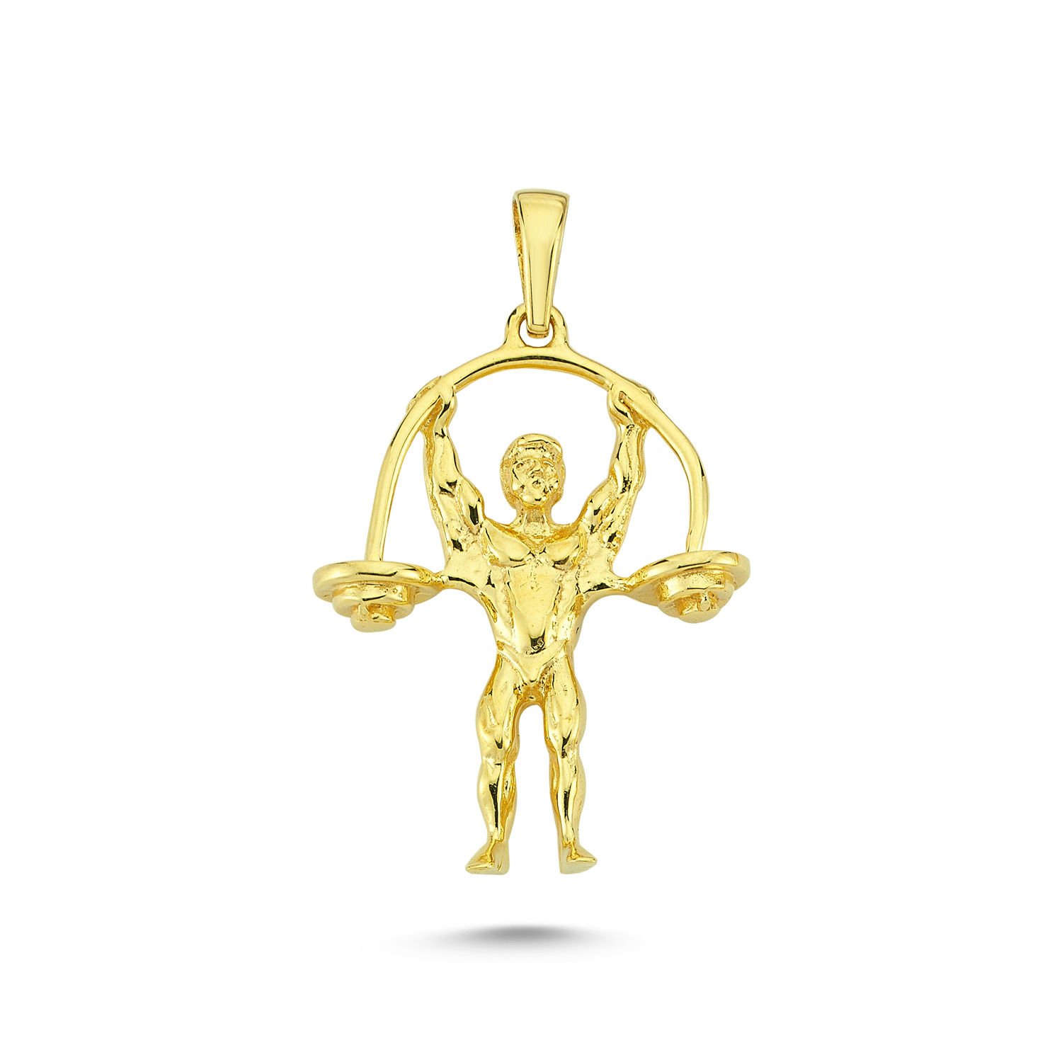 Beelo Gold 14K Altın Halterci Kolye Ucu