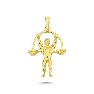 Beelo Gold 14K Altın Halterci Kolye Ucu