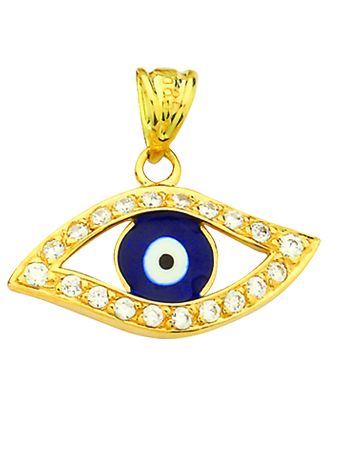 Beelo Gold 14K Altın Nazar Göz Kolye Ucu