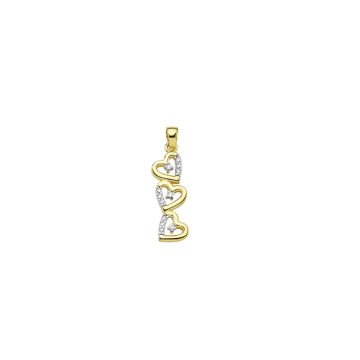 Beelo Gold 14K Altın Salkım Kalp Kolye Ucu