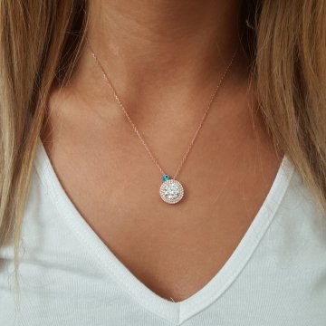 Beelo Silver Gümüş 925K Gümüş Nazar Tasarım Kolye
