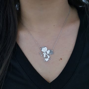 Altın Kaplama 925K Gümüş Sevgili İsim Kolye