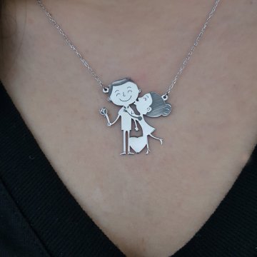 Altın Kaplama 925K Gümüş Sevgili İsim Kolye