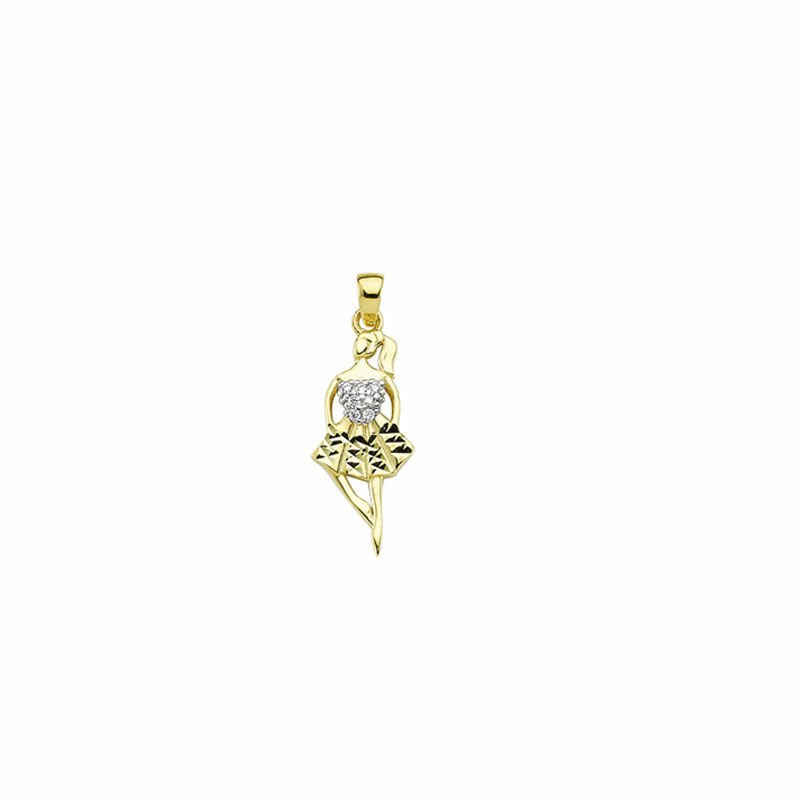 Beelo Gold 14K Altın Balerin Dans Kız Kolye Ucu