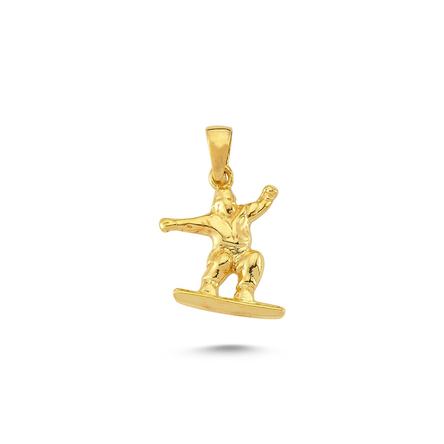 Beelo Gold 14K Altın Snowboarder Kolye Ucu
