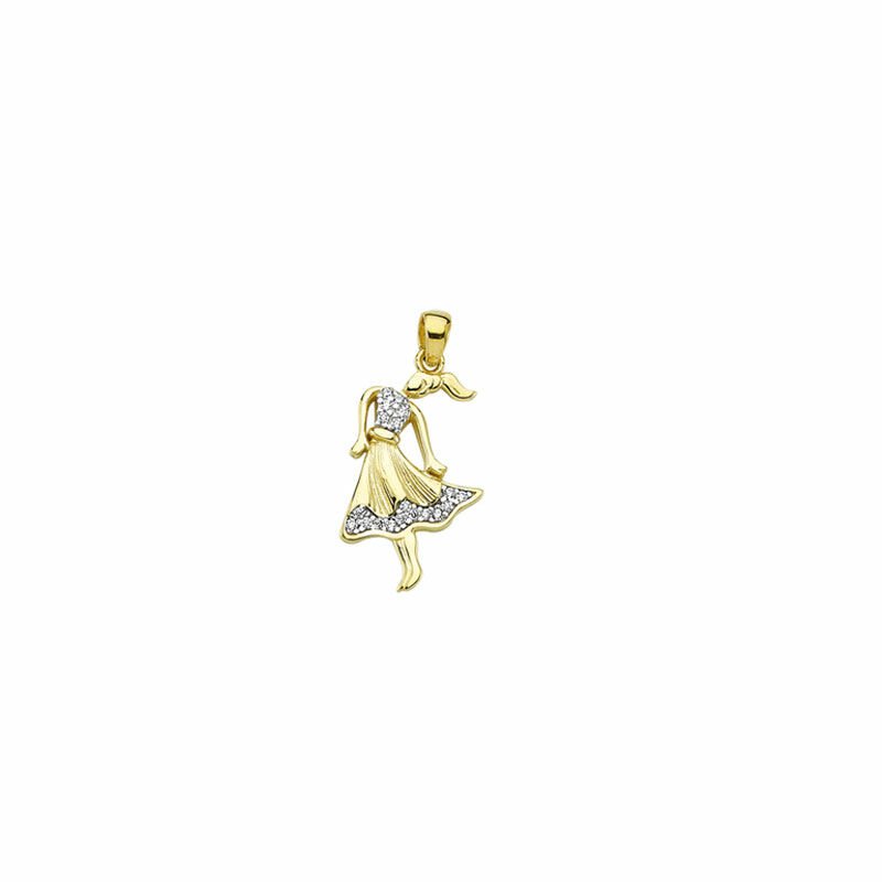 Beelo Gold 14K Altın Dansçı Balerin Kız Kolye Ucu