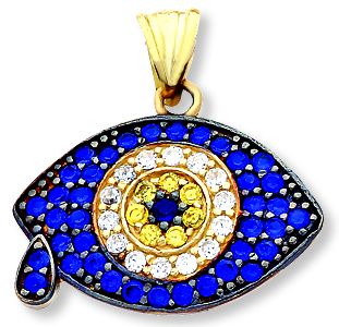 Beelo Gold 14K Altın Nazar Göz Kolye Ucu