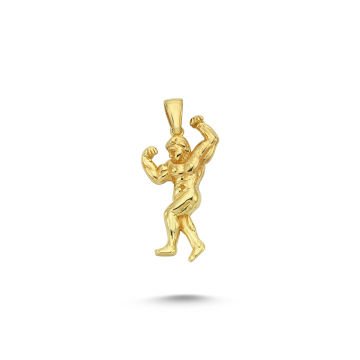 Beelo Gold 14K Altın Body Bulding Kolye Ucu