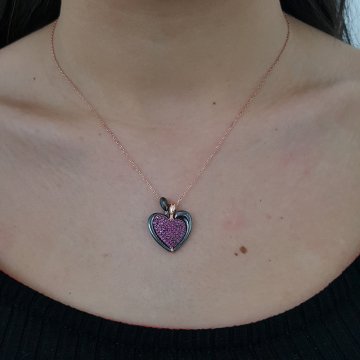 Altın Kaplama 925K Gümüş Kalbim Aşk  Kolye