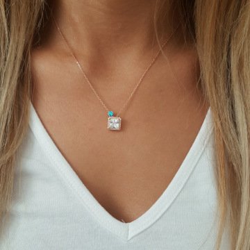 Beelo Silver Gümüş 925K Gümüş  Taşlı  Tasarım  Kolye