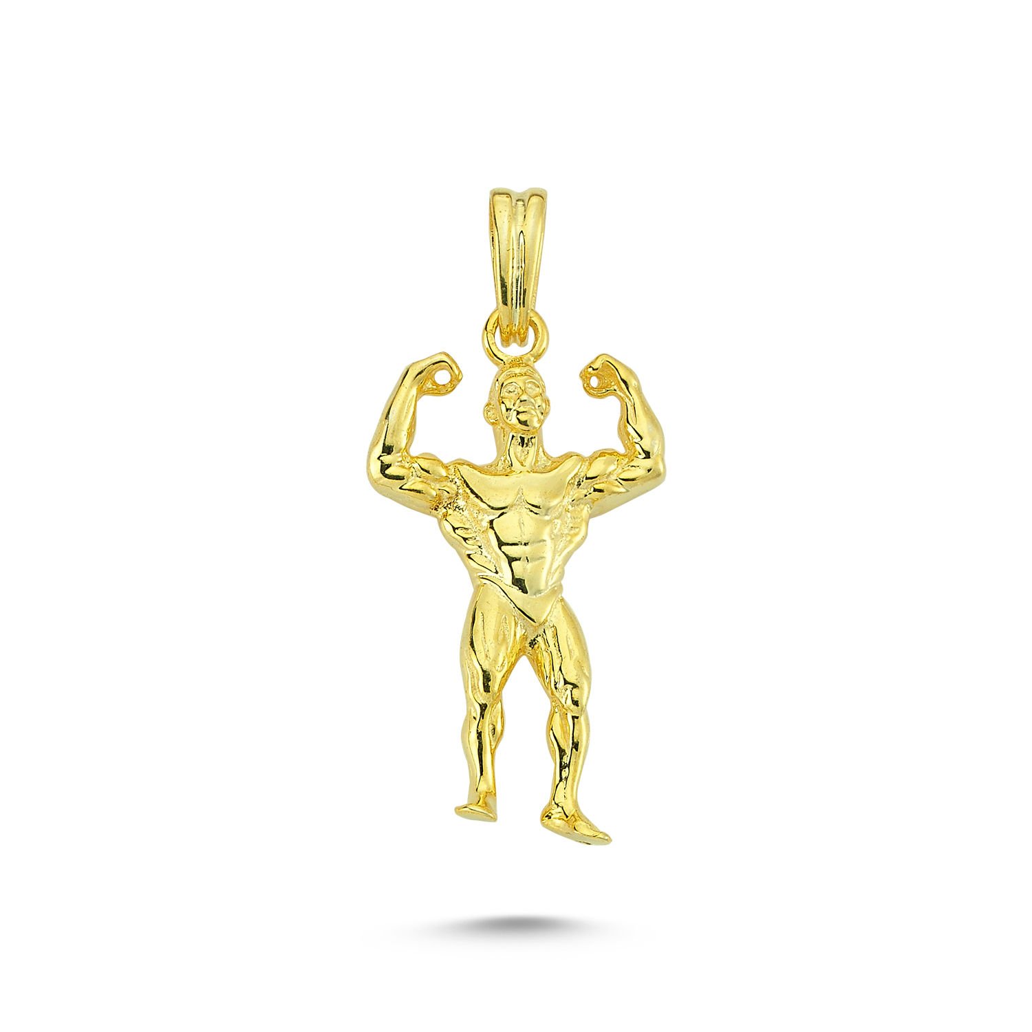 Beelo Gold 14K Altın Body Bulding Kolye Ucu