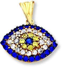 Beelo Gold 14K Altın Nazar Göz Kolye Ucu