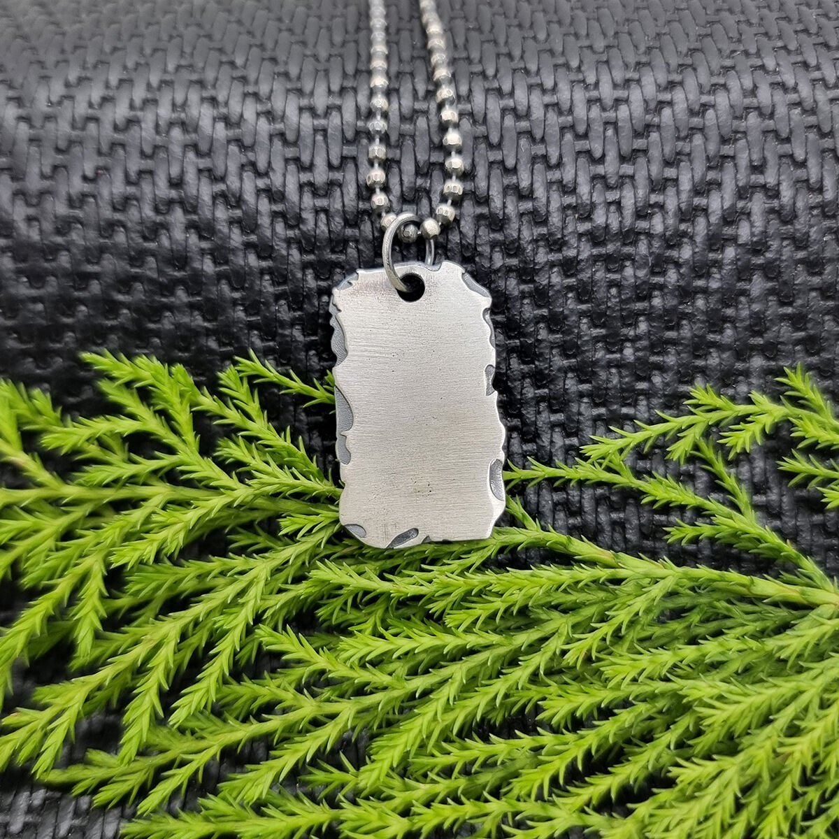 Beelo Silver 925 Ayar Gümüş Kunye Plaka Erkek Kolye