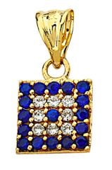 Beelo Gold 14K Altın Nazar Kare Kolye Ucu