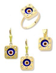 Beelo Gold 14K Altın Nazar Set BGTAMR001