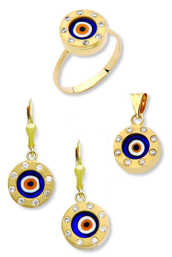 Beelo Gold 14K Altın Nazar Set BGTAMR003