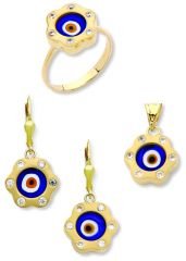 Beelo Gold 14K Altın Nazar Set BGTAMR005
