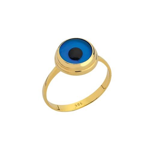 Beelo Gold 14K Altın Nazar Göz Yüzük YG008