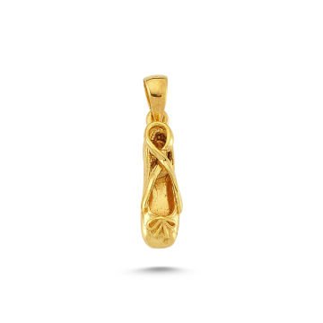 Beelo Gold 14K Altın Balerin Ayakkabısı Kolye Ucu