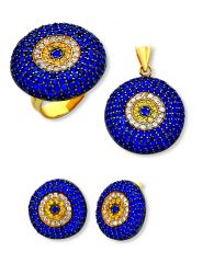 Beelo Gold 14K Altın Nazar Göz Set BGTSNY001