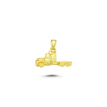 Beelo Gold 14K Altın Kamyon Kolye Ucu