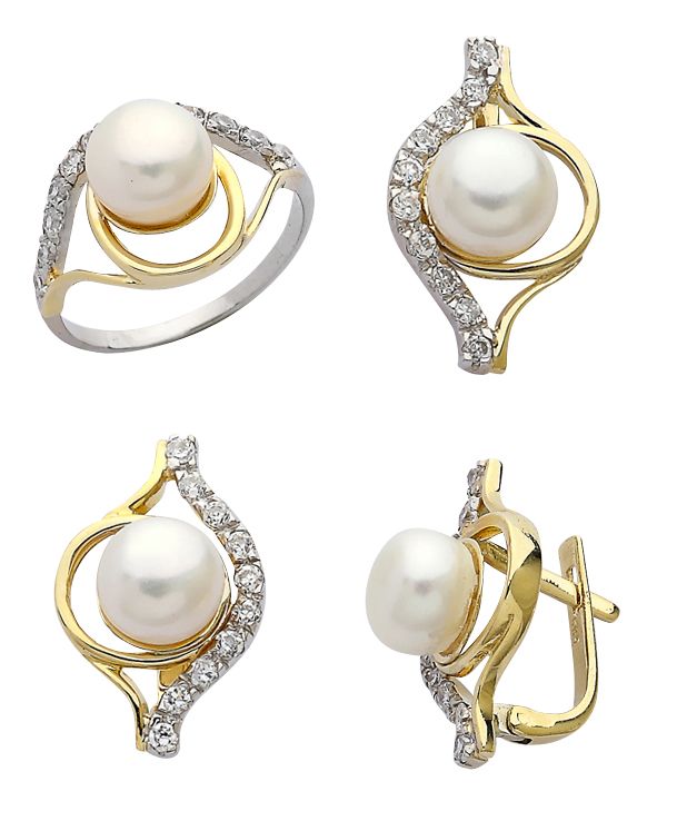 Beelo Gold 14K Altın İnci Set BGTİN002