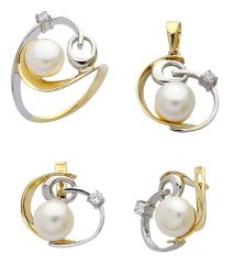 Beelo Gold 14K Altın İnci Set BGTİN006