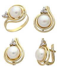 Beelo Gold 14K Altın İnci Set BGTİN007