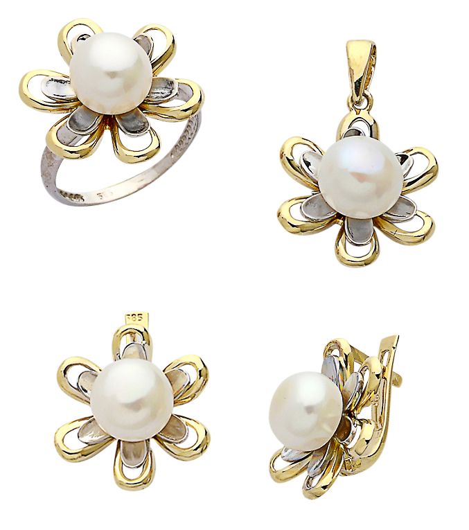 Beelo Gold 14K Altın İnci Set BGTİN008