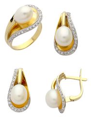 Beelo Gold 14K Altın İnci Set BGTİN010