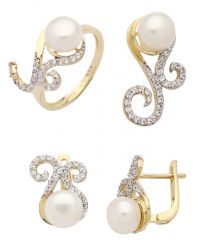Beelo Gold 14K Altın İnci Set BGTİN013