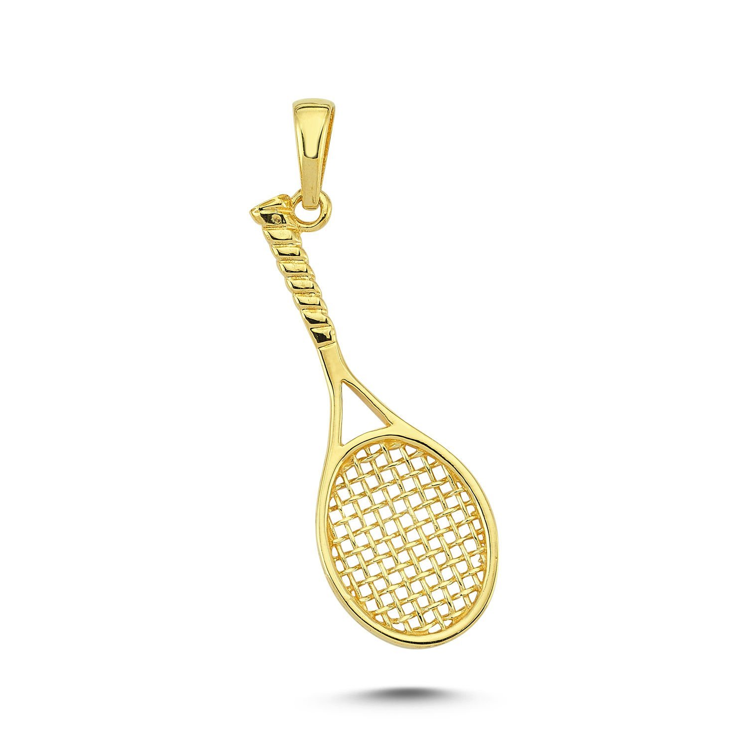 Beelo Gold 14K Altın Tenis Raketi Kolye Ucu