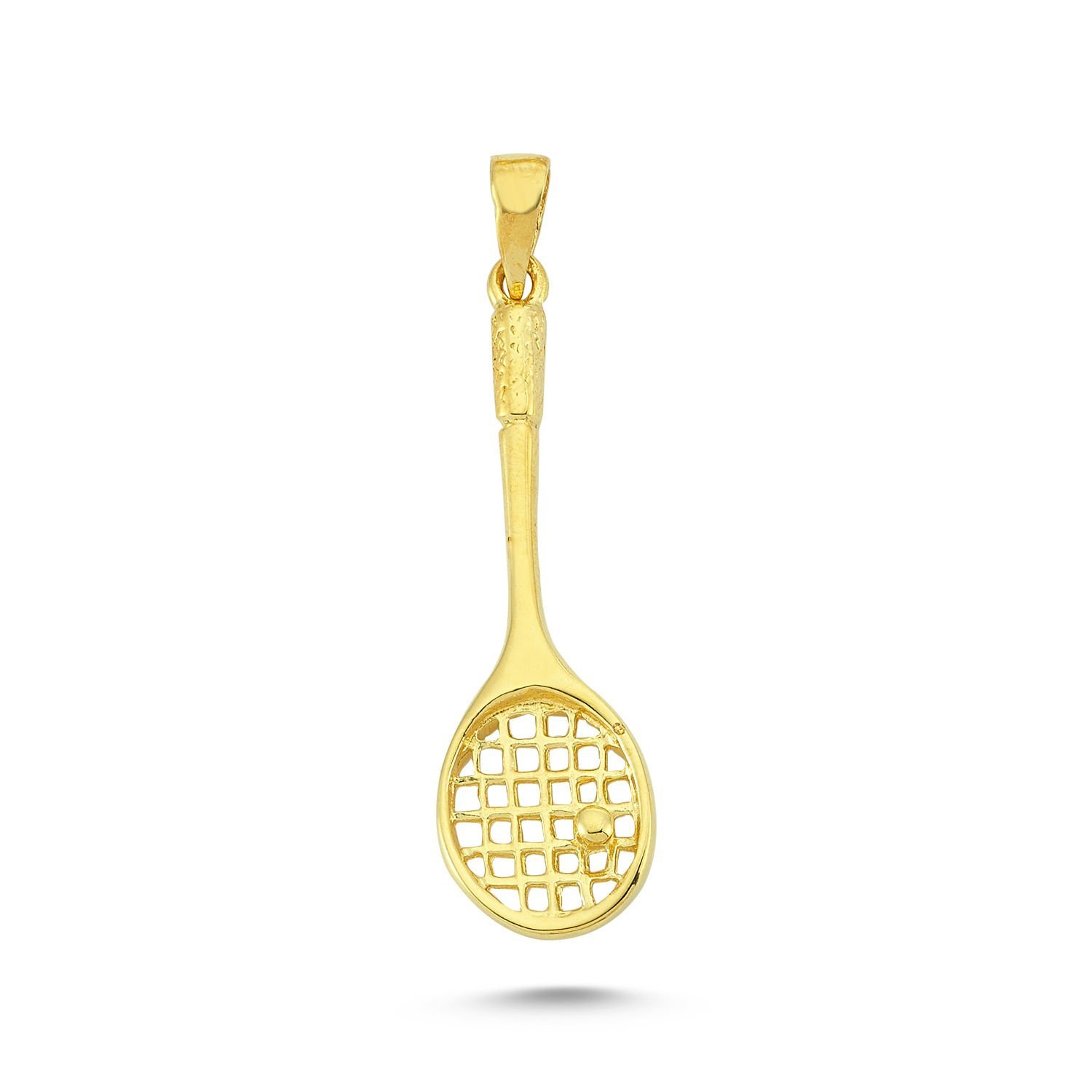 Beelo Gold 14K Altın Tenis Raketi Kolye Ucu