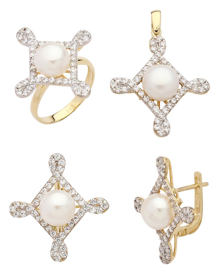 Beelo Gold 14K Altın İnci Set BGTİN017