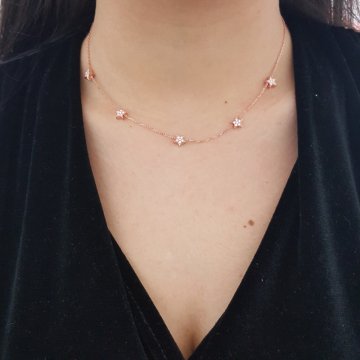 Altın Kaplama 925K Gümüş Yıldız  Kolye