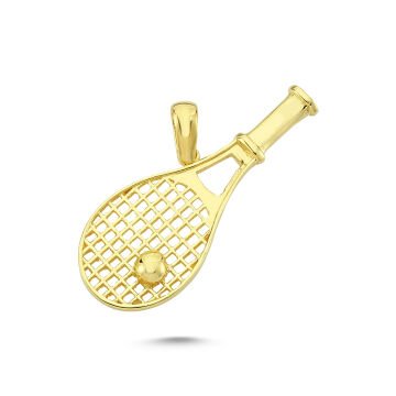 Beelo Gold 14K Altın Tenis Raketi Kolye Ucu