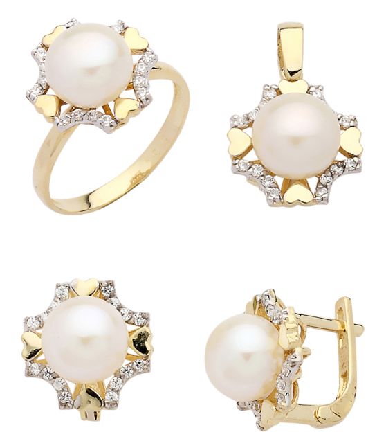 Beelo Gold 14K Altın İnci Set BGTİN019