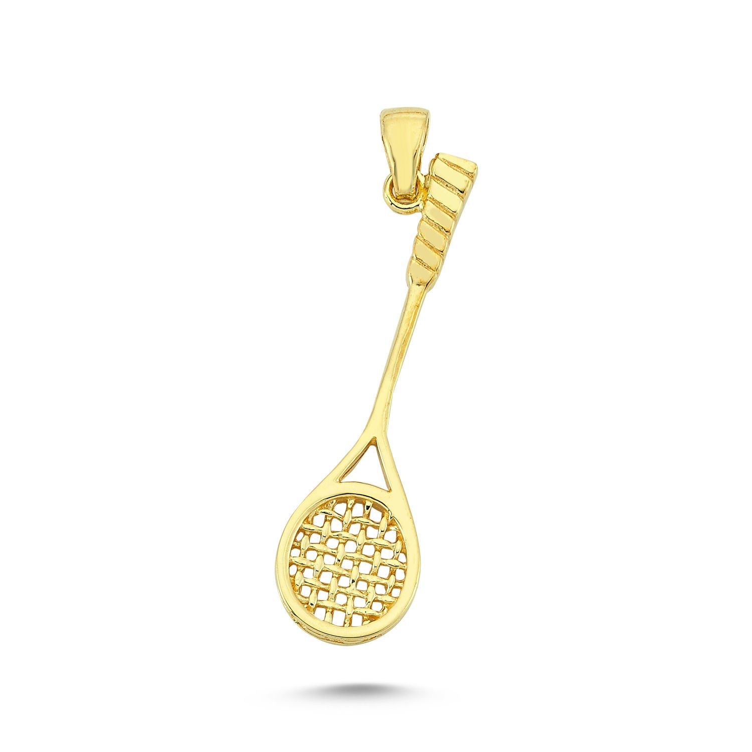Beelo Gold 14K Altın Tenis Raketi Kolye Ucu
