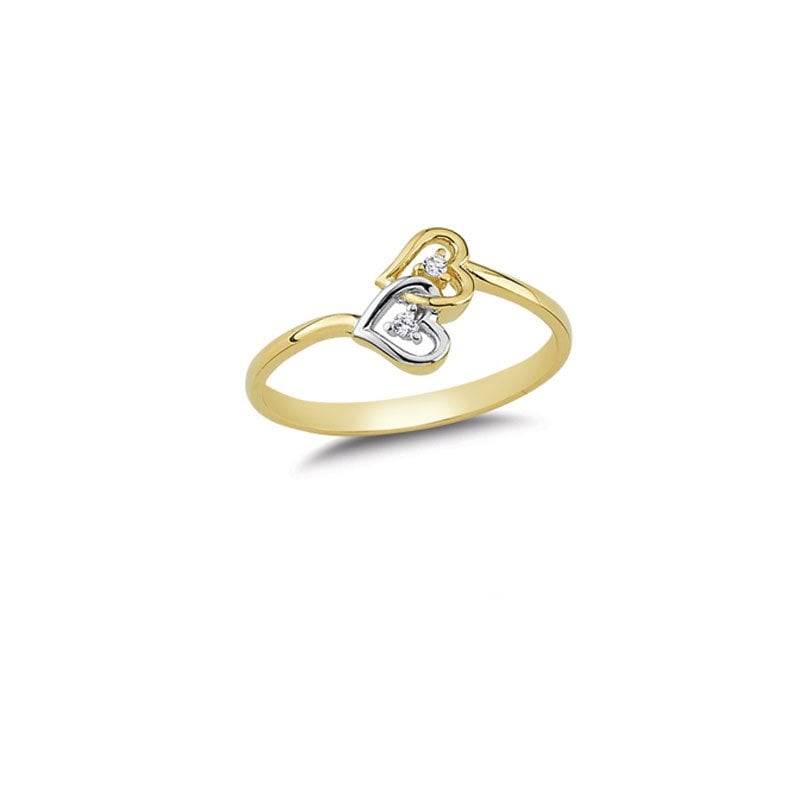 Beelo Gold 14K Altın Kalp Sen Ben  Yüzük