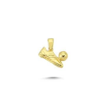 Beelo Gold 14K Altın Futbol Topu ve Krampon Özel Tasarım Kolye Ucu