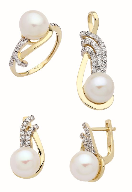 Beelo Gold 14K Altın İnci Set BGTİN023