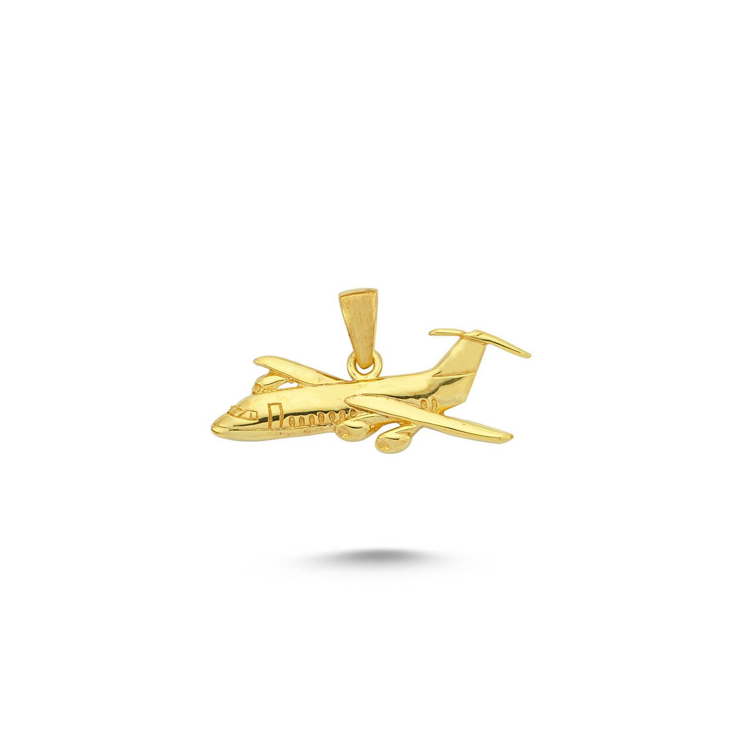 Beelo Gold 14K Altın Uçak Kolye Ucu