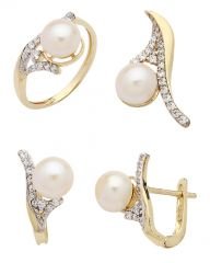 Beelo Gold 14K Altın İnci Set BGTİN024